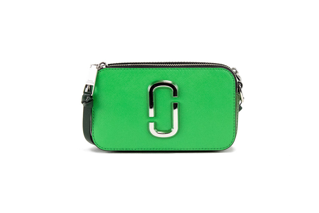 Marc Jacobs The Studded Snapshot Saffiano Leather Handbag – Fern Green