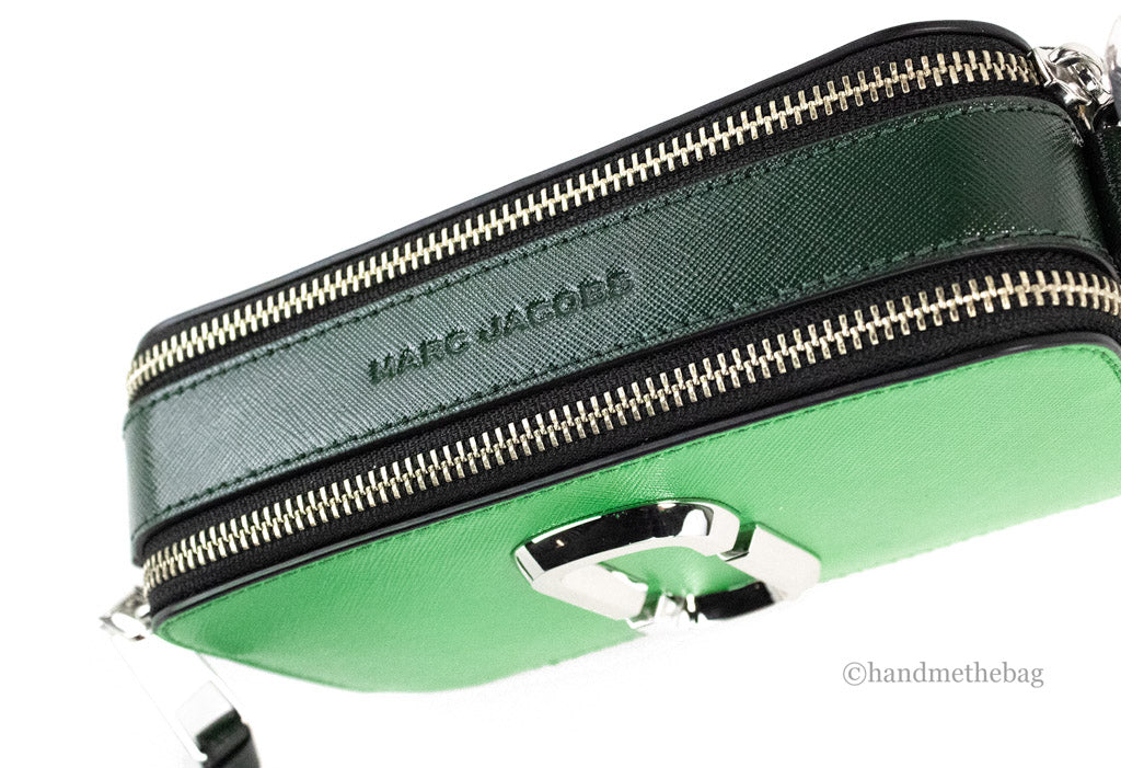 Marc Jacobs The Studded Snapshot Saffiano Leather Handbag – Fern Green