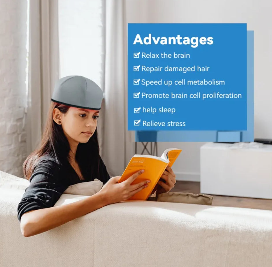 LED-Kopfhautmassagegerät mit Rotlichttherapie