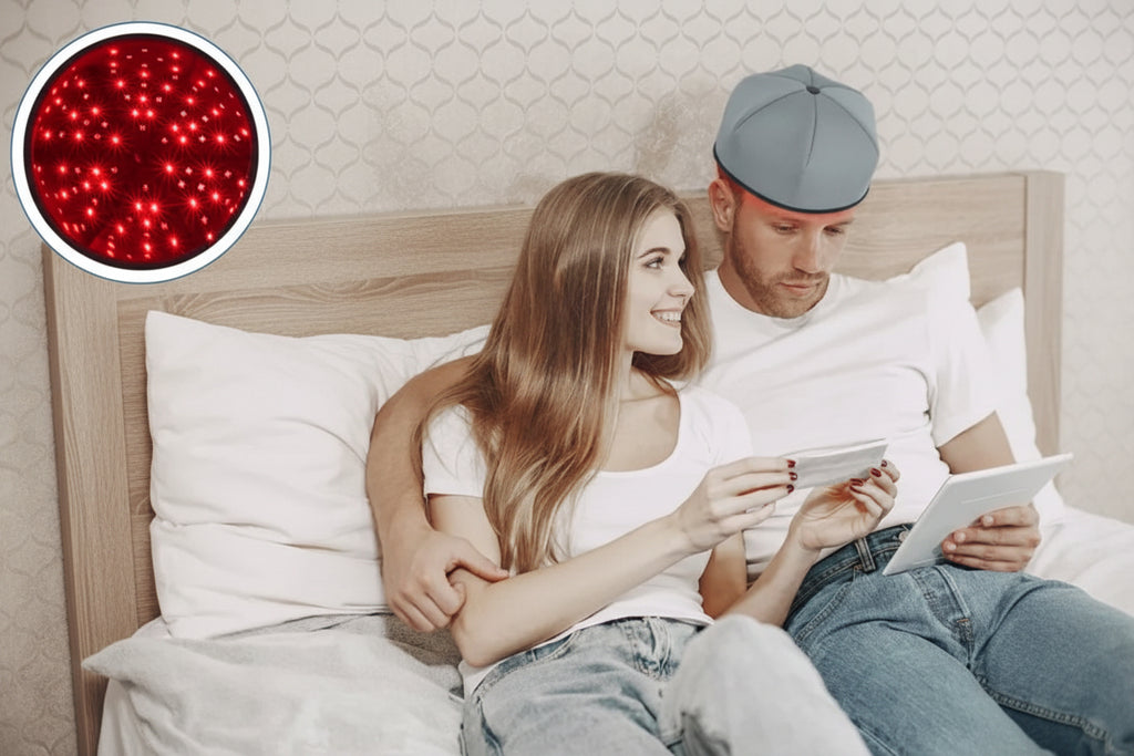 LED-Kopfhautmassagegerät mit Rotlichttherapie