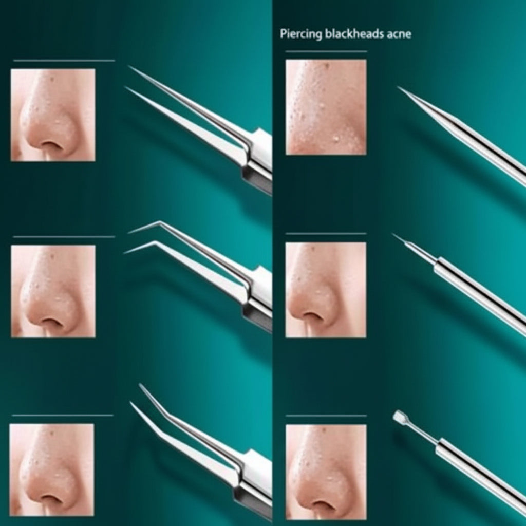 8pcs Ultra-fine Beauty Salon Acne Needle Tool Set